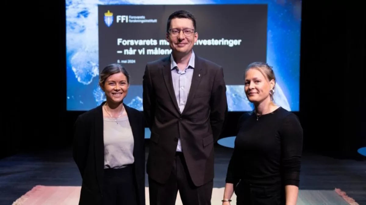 FFI forskere Frida Prebensen Jan Erik Voldhaug og Ane Presterud Foto Anders Fehn FFI