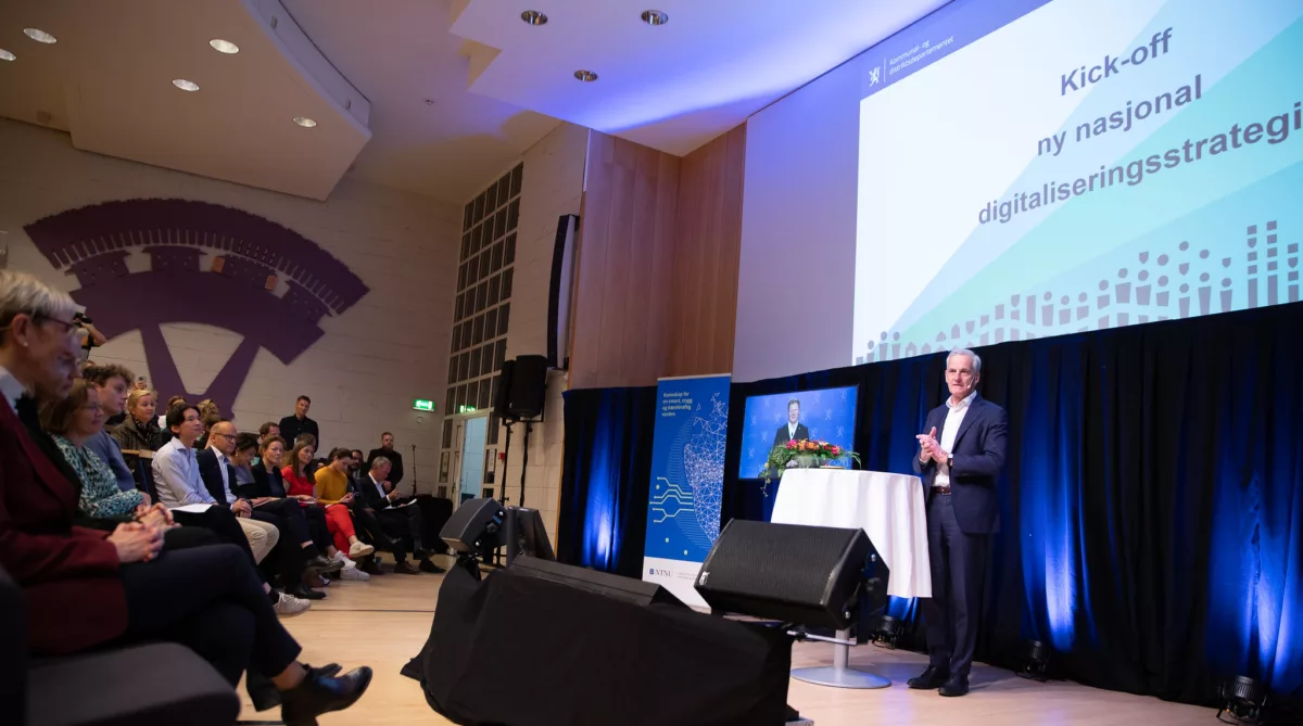 Støre presentasjon nasjonal digitaliseringstrategi